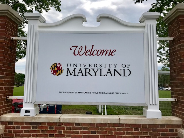 University of Maryland sign