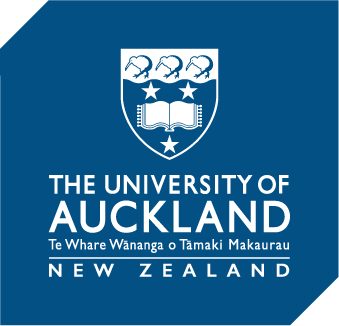 University of Auckland logo on a blue background
