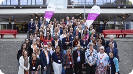 Group photo of attendees at the HSG Annual Meeting at the University of Amsterdam, August 2024