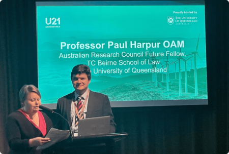 Professor Paul Harpur presenting at the Hong Kong Annual Meeting in 2024